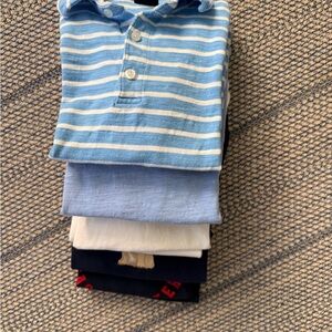 Lot of little boys summer T-Shirts. Janie & Jack, Polo and Crew Cuts. 9 shirts!